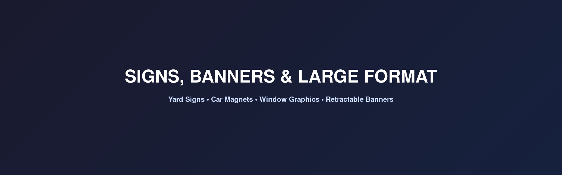 Banners printing services